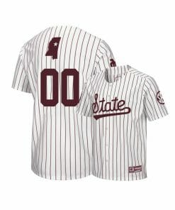 Mississippi State Bulldogs White Custom Name Number Baseball Jersey