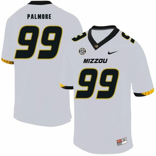 Missouri Tigers #99 Walter Palmore College Football Jersey White