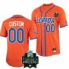 NCAA 2023 College World Series Custom Florida Gators Jersey Name and Number Baseball Orange 00