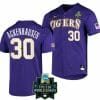 Nate Ackenhausen Jersey LSU Tigers Baseball NCAA 2023 College World Series Purple 30