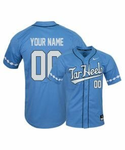 North Carolina Tar Heels Blue Elite Custom Name Number Baseball Jersey