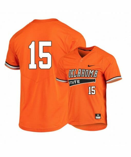 Oklahoma State Cowboys 15 Cade Cabbiness Orange Elite Baseball Jersey