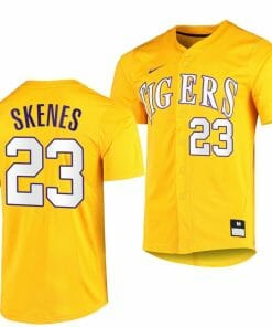 Paul Skenes Jersey LSU Tigers Baseball NCAA College 2023 MLB Draft Top prospects Gold #23
