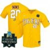 Paul Skenes Jersey LSU Tigers NCAA Baseball 2023 College World Series Gold 20