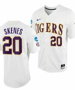 Paul Skenes Jersey LSU Tigers NCAA Baseball 2023 College World Series White #20