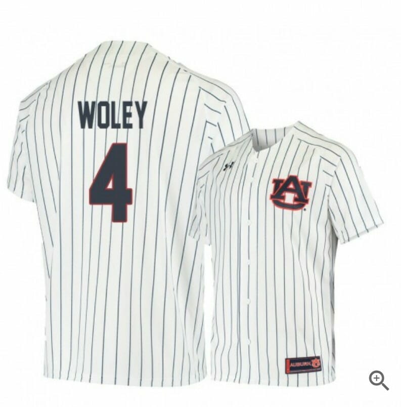 Rankin Woley Jersey Auburn Tigers Baseball NCAA College White Blue Alumni #4