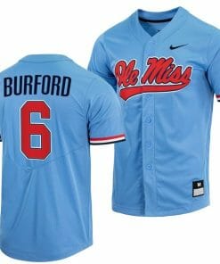 Reagan Burford Jersey Ole Miss Rebels College Baseball Blue #6