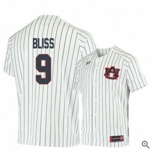 Ryan Bliss Jersey Auburn Tigers Baseball NCAA College White Blue Alumni #9
