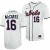 TJ McCants Jersey Ole Miss Rebels College Baseball White 16