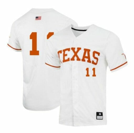Tanner Witt Jersey Texas Longhorns Baseball NCAA College White Alumni #11