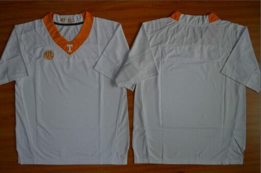 Tennessee Volunteers Blank Jersey College Football NCAA Jerseys White