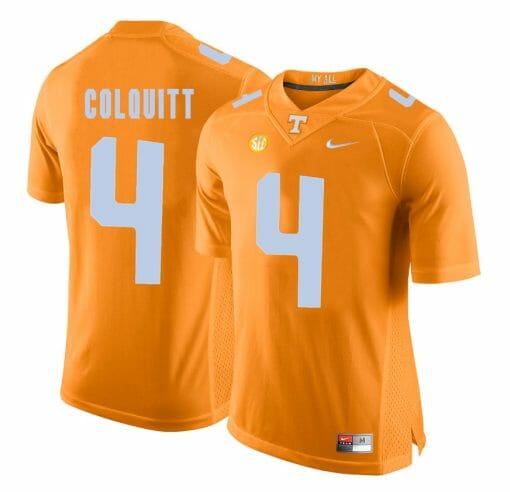 Tennessee Volunteers Britton Colquitt Jersey #4 Football NCAA Jerseys Orange