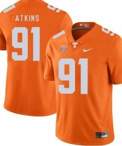 Tennessee Volunteers Doug Atkins Jersey #91 Football NCAA Jerseys Orange White