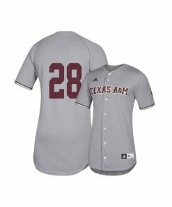 Texas A and M Aggies 28 Trevor Werner Gray College Baseball Jersey