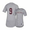 Texas A and M Aggies 9 Zach DeLoach Gray College Baseball Jersey