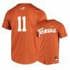 Texas Longhorns 11 Duke Ellis Elite Orange College Baseball Jersey