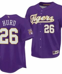 Thatcher Hurd Jersey LSU Tigers NCAA Baseball 2023 College World Series Champions Purple #26