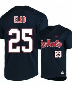 Tim Elko Jersey Ole Miss Rebels Baseball NCAA College Black Alumni #25