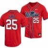 Tim Elko Jersey Ole Miss Rebels College Baseball Red 25