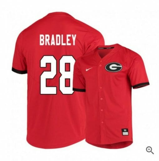 Tucker Bradley Jersey Georgia Bulldogs Baseball NCAA College Red Elite Alumni #28