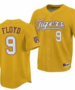 Ty Floyd Jersey LSU Tigers NCAA Baseball 2023 College World Series Champions Gold #9