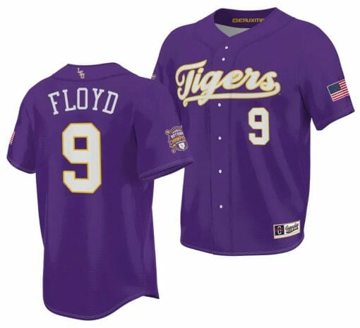 Ty Floyd Jersey LSU Tigers NCAA Baseball 2023 College World Series Champions Purple #9