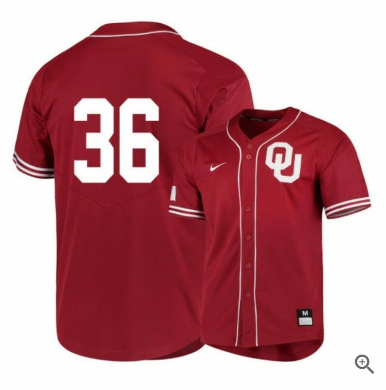 Tyler Hardman Jersey Oklahoma Sooners Baseball NCAA College Red Elite Alumni #36