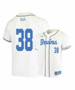 UCLA Bruins 38 Pat Caulfield White College Baseball Jersey