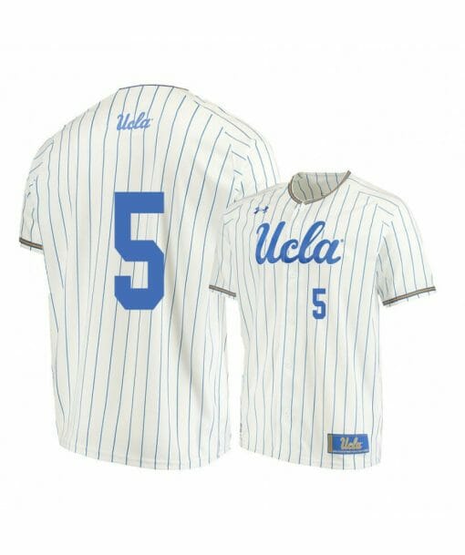 UCLA Bruins 5 Garrett Mitchell Beige College Baseball Jersey