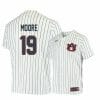 Under Armour Auburn Tigers 19 Brody Moore White Blue Baseball Jersey