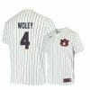 Under Armour Auburn Tigers 4 Rankin Woley White Blue Baseball Jersey