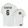 Under Armour Auburn Tigers 6 Matt Scheffler White Blue Baseball Jersey