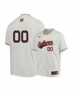 Under Armour Auburn Tigers White Custom Baseball Jersey