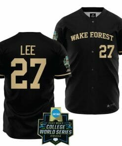 Bennett Lee Jersey Wake Forest Demon Deacons Baseball NCAA 2023 College World Series Black #27