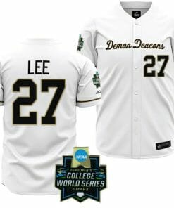 Bennett Lee Jersey Wake Forest Demon Deacons Baseball NCAA 2023 College World Series White #27