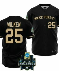 Brock Wilken Jersey Wake Forest Demon Deacons Baseball NCAA 2023 College World Series Black #25