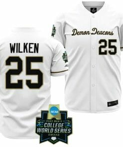 Brock Wilken Jersey Wake Forest Demon Deacons Baseball NCAA 2023 College World Series White #25