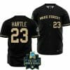 Wake Forest Demon Deacons Baseball Josh Hartle Jersey NCAA 2023 College World Series Black 23