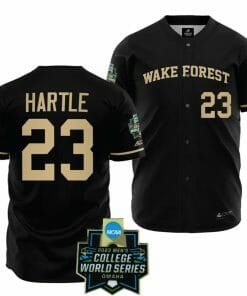Josh Hartle Jersey Wake Forest Demon Deacons Baseball NCAA 2023 College World Series Black #23
