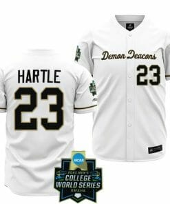Wake Forest Demon Deacons Baseball Josh Hartle Jersey NCAA 2023 College World Series White #23