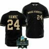 Wake Forest Demon Deacons Baseball Tommy Hawke Jersey NCAA 2023 College World Series Black 24