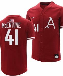 Will McEntire Jersey Arkansas Razorbacks College Baseball Cardinal #41