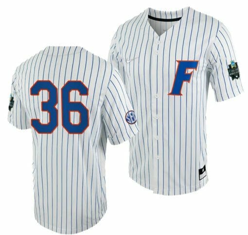 Wyatt Langford Jersey Florida Gators #36 White Royal 2023 College World Series NCAA Baseball