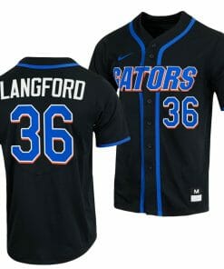 Wyatt Langford Jersey Florida Gators College Baseball Full-Button Black #36