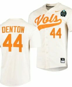 Zane Denton Jersey Tennessee Volunteers #44 Natural 2023 NCAA Baseball College World Series OMAHA 8