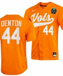 Zane Denton Jersey Tennessee Volunteers #44 Orange 2023 NCAA Baseball College World Series OMAHA 8