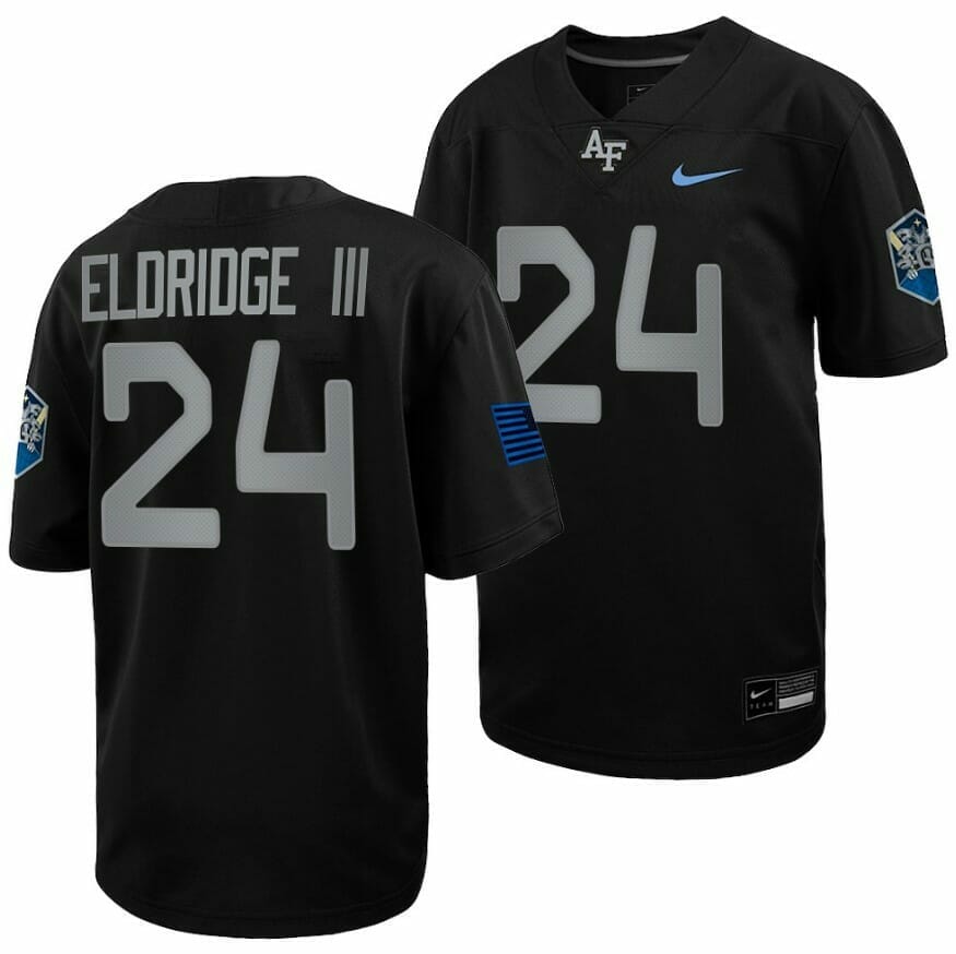Air Force Falcons John Lee Eldridge III Jersey #24 Football 2022 Space Force Rivalry Alternate Black