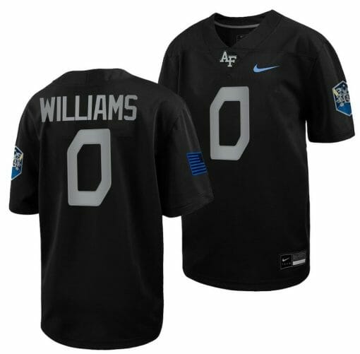 Air Force Falcons Trey Williams Jersey #0 Football 2022 Space Force Rivalry Alternate Black