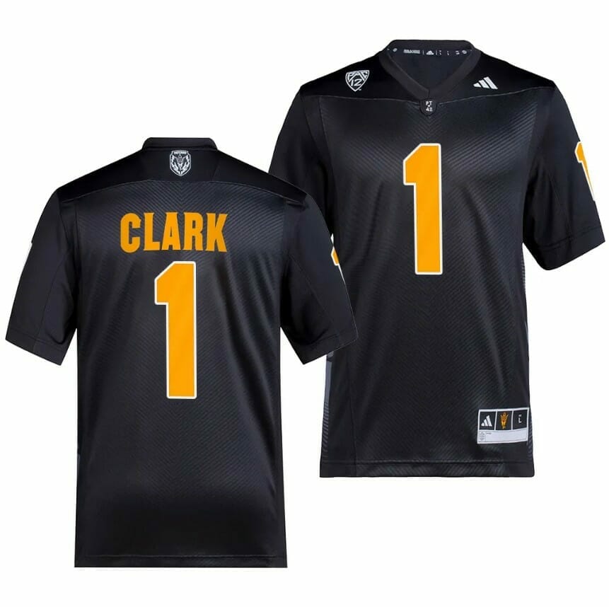 Arizona State Sun Devils Jordan Clark Jersey #1 Premier Black College Football 2023