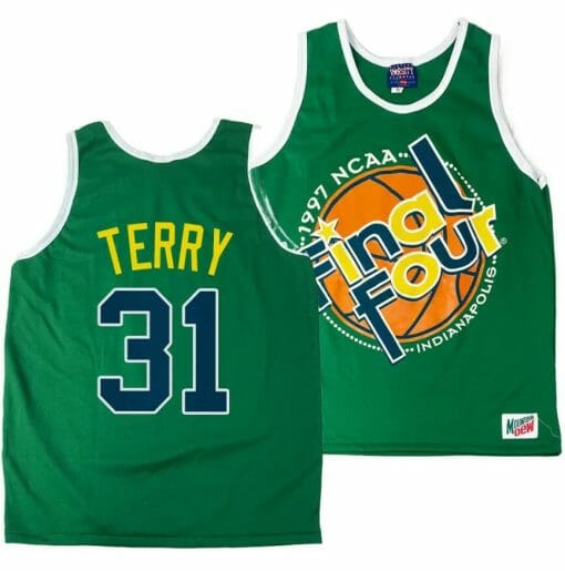 Arizona Wildcats Jason Terry Jersey #31 1997 NCAA Champions Final Four Green
